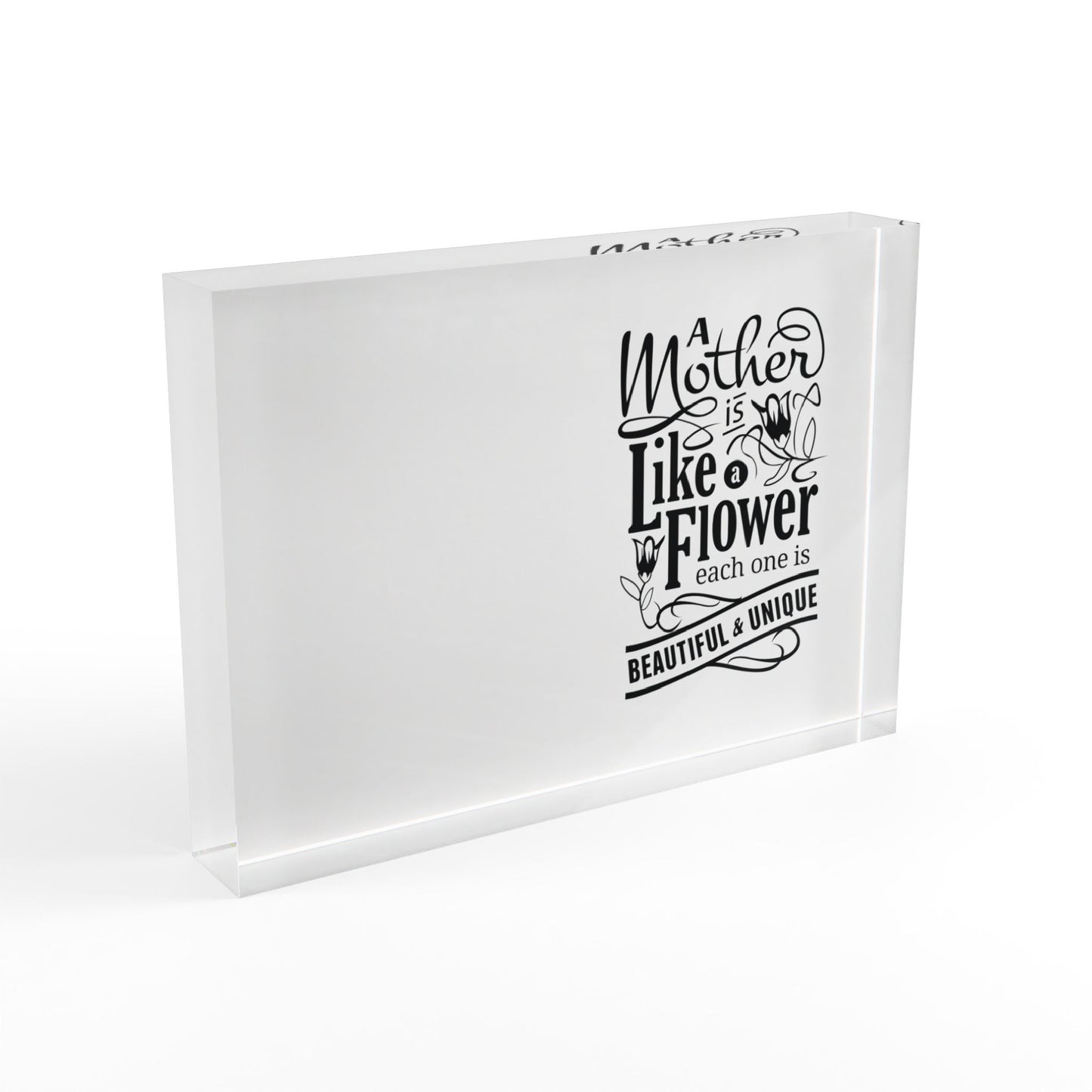 Mother's Day Photo Block - Beautiful & Unique Floral Design