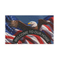Patriotic Flag Welcome Mat - Eagle & American Flag Design