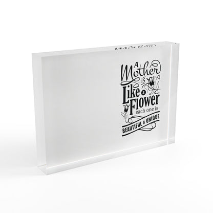 Mother's Day Photo Block - Beautiful & Unique Floral Design