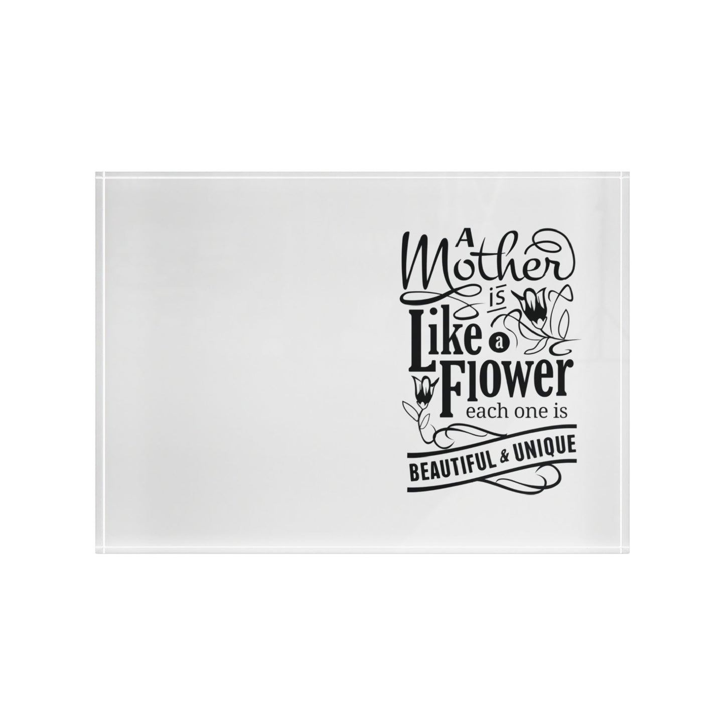 Mother's Day Photo Block - Beautiful & Unique Floral Design